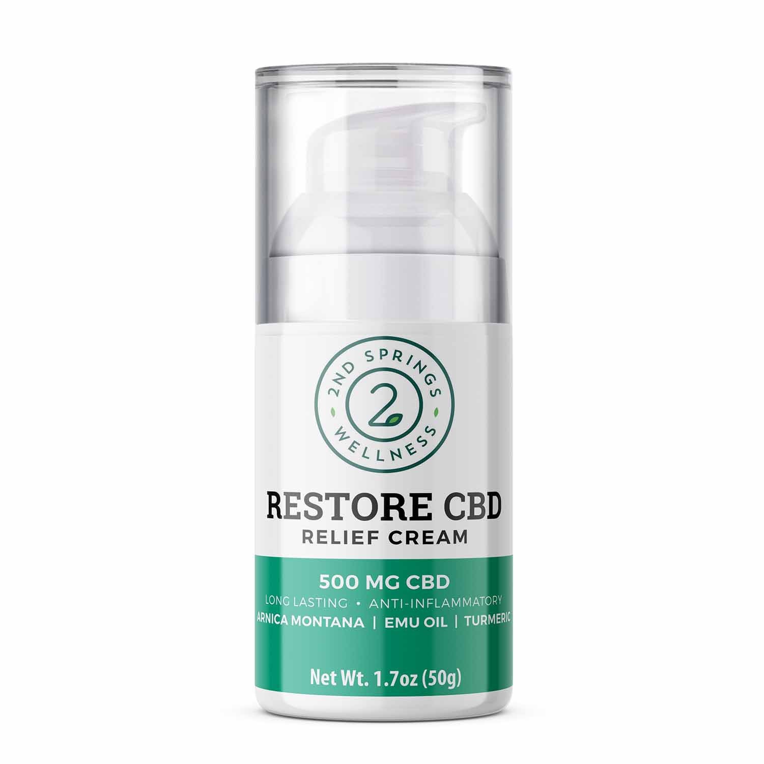 2nd Springs Restore CBD Relief Cream - Powerful Relief, Naturally