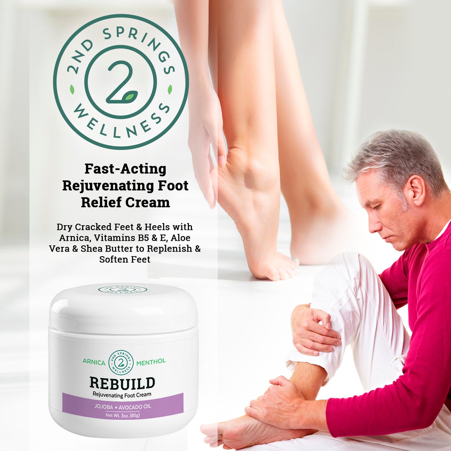 Cracked top feet relief